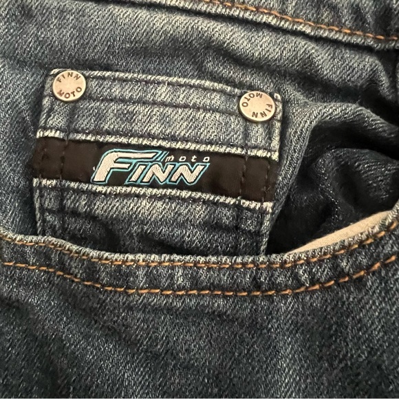 Finn Moto protective Biker Jeans men’s Blue 36x30 Harley motorcycle grunge - Picture 9 of 10